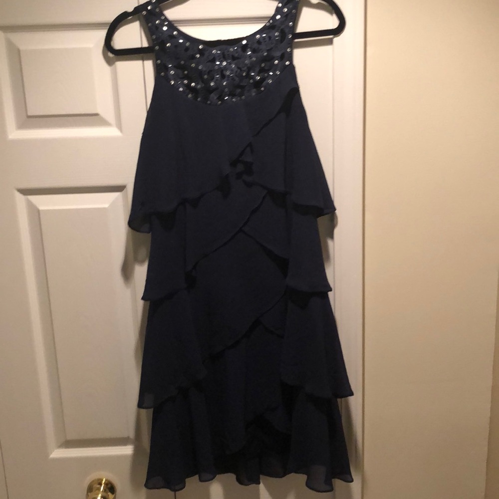 Navy Blue tiered dress size